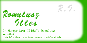 romulusz illes business card